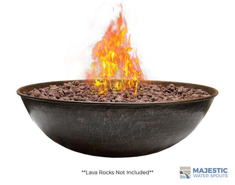 Redondo <br> 33" Hemisphere Water & Fire Bowl - Cast Stone Concrete