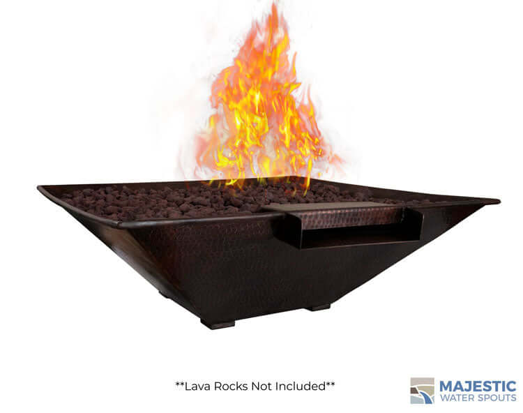 Copper Outdoor Pool Water Fire Bowl