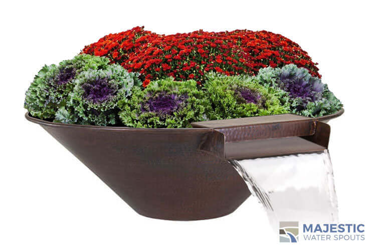 Copper Planter Water Bowl for Pool Fountain