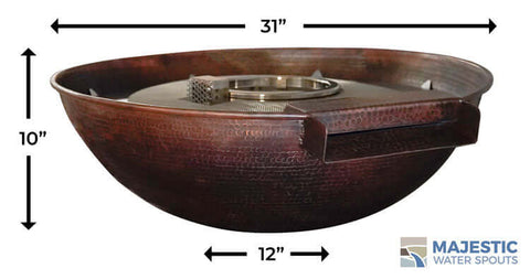 Copper Round Bowl Fire Pit Bowl