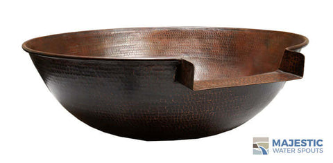 Sonora <br> 31" Hemisphere Water Bowl - Hammered Copper