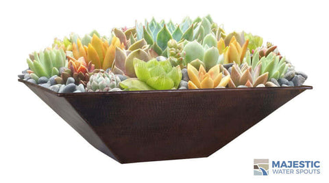 Copper Rustic Planter Bowl for Backyard Landscaping