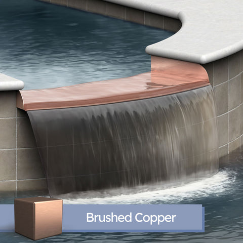 Lombardi <br> 36" Curved Spa/Fountain Spillway - Copper