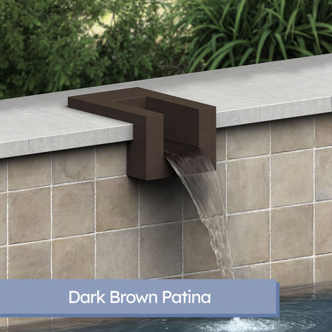 Cayman <br> 8" U-Style Pool/Fountain Scupper - Copper