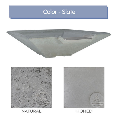 Piazza <br> 33" Square Water Bowl - Cast Stone Concrete