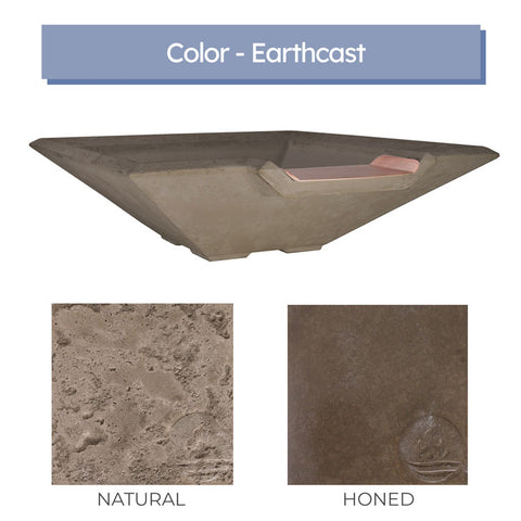 Piazza <br> 33" Square Water Bowl - Cast Stone Concrete