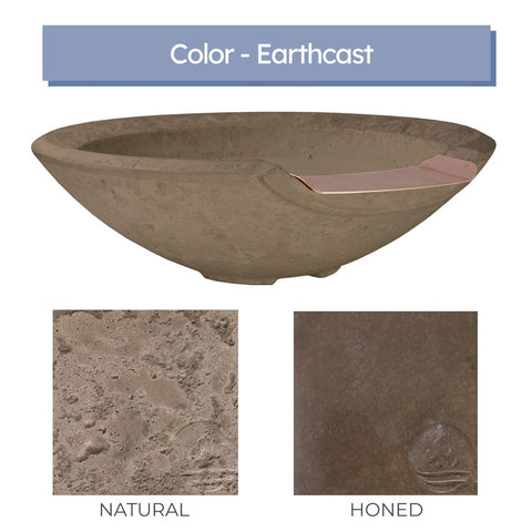 Redondo <br> 33" Hemisphere Water Bowl - Cast Stone Concrete