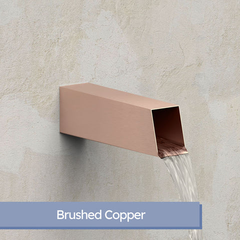 Eden <br> 3" Long Box Scupper - Brushed Copper