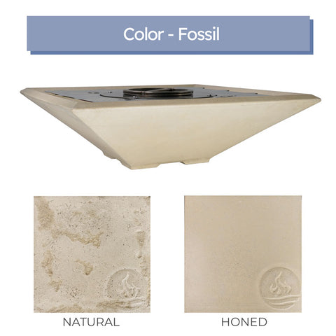 Piazza <br> 33" Square Fire Bowl - Cast Stone Concrete