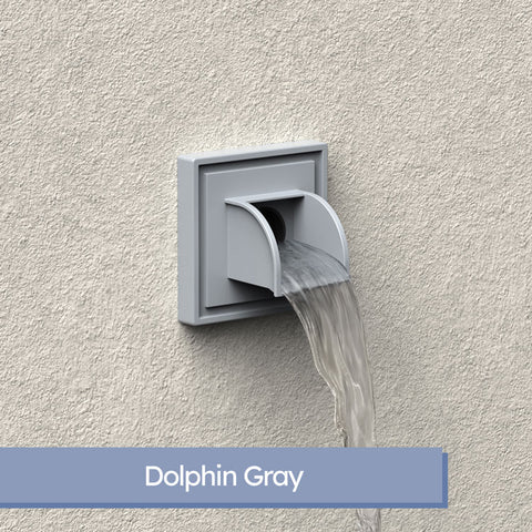 Marcello <br> Square Water Feature Spout - Dolphin Gray