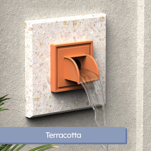 Marcello <br> Square Water Feature Spout - Terracotta