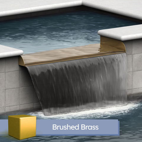 Lombardi <br> 36" Spa-to-Pool/Fountain Spillway - Brass