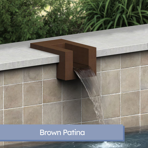 Cayman <br> 8" U-Style Pool/Fountain Scupper - Copper