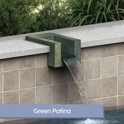 Cayman <br> 8" U-Style Pool/Fountain Scupper - Copper