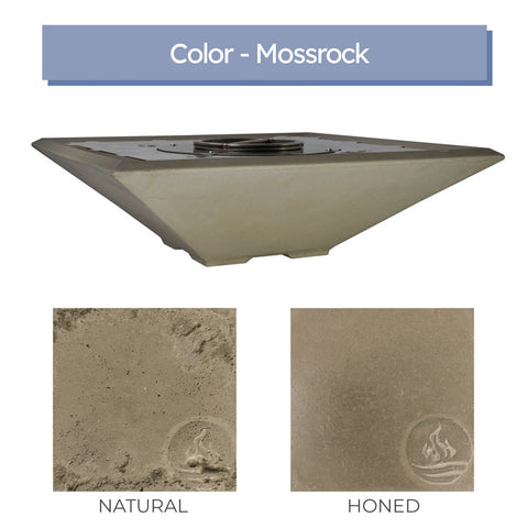 Piazza <br> 33" Square Fire Bowl - Cast Stone Concrete