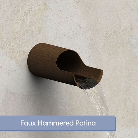 Larini <br> 4" Cannon Water Spout - Brushed Copper