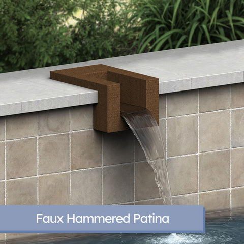Cayman <br> 8" U-Style Pool/Fountain Scupper - Copper
