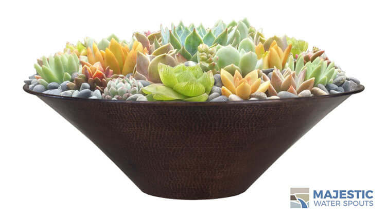large round succulent planter Solana 36" Round Planter Bowl