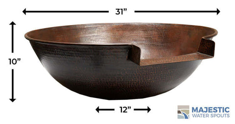 Large Copper Water Bowl