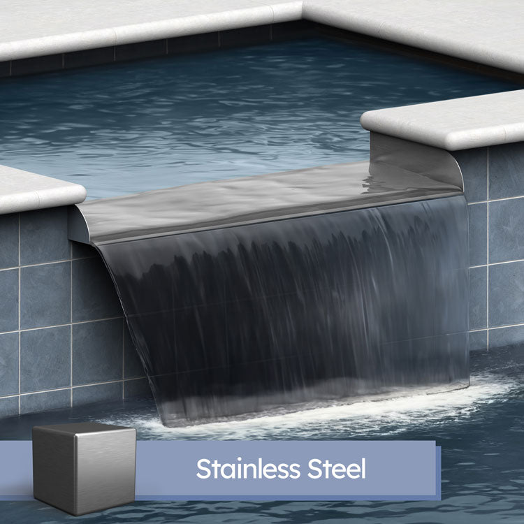 Pool Spillway Waterfall Spillway Pool Fountain With LED Light