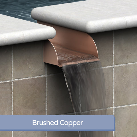 Lombardi <br> 6" Spa-to-Pool/Fountain Spillway - Copper