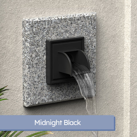 Marcello <br> Square Water Feature Spout - Midnight Black