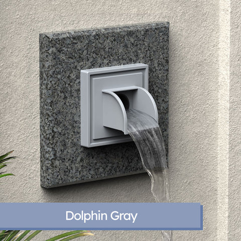 Marcello <br> Square Water Feature Spout - Dolphin Gray