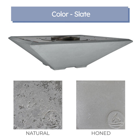 Piazza <br> 33" Square Fire Bowl - Cast Stone Concrete