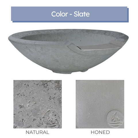 Redondo <br> 33" Hemisphere Water Bowl - Cast Stone Concrete