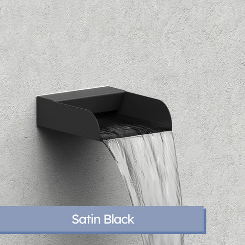 Mosegi <br> 6" Rectangular Water Spout - Satin Black