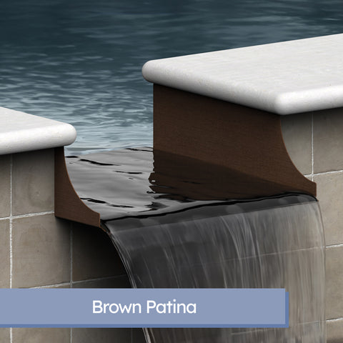 Monaco <br> 18" Spa-to-Pool/Fountain Spillway - Copper