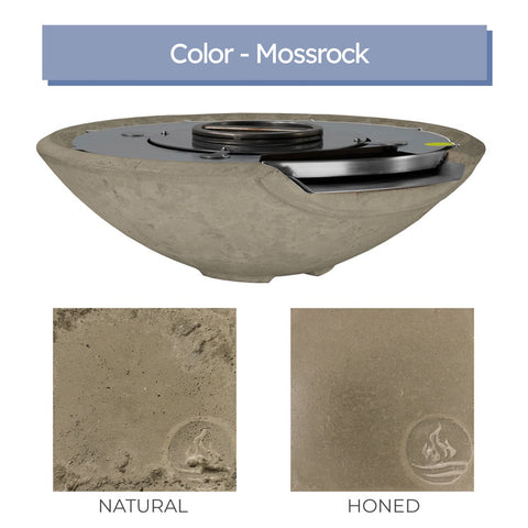 Redondo <br> 33" Hemisphere Water & Fire Bowl - Cast Stone Concrete