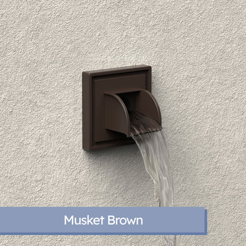 Marcello <br> Square Water Feature Spout - Musket Brown