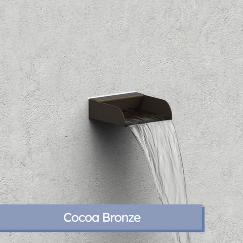 Mosegi <br> 4" Rectangular Water Spout - Cocoa Bronze