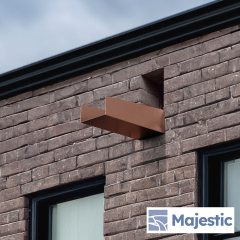 Rossi <br> 6" Open Top Roof Drainage Scupper - Copper