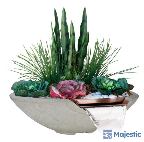 Redondo <br> 33" Hemisphere Water & Planter Bowl - Cast Stone Concrete