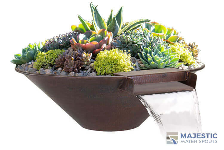 outdoor succulent planter bowl Solana 31" Round Water & Planter Bowl