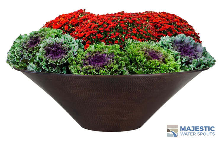 copper plant pots outdoor Solana 31" Round Planter Bowl