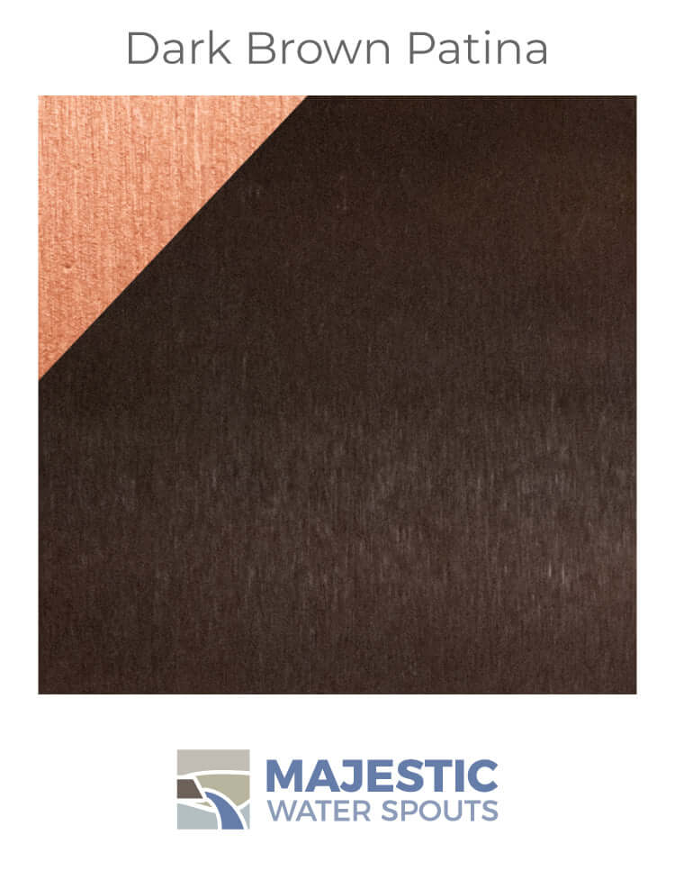Swell <br> 72" Vertical Sheeting Waterfall Spillway - Copper