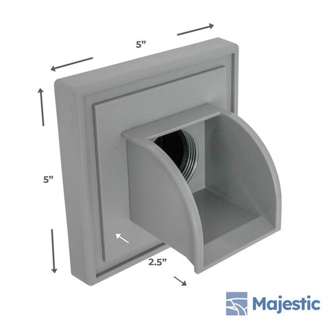 Marcello <br> Square Water Feature Spout - Dolphin Gray