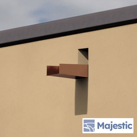 Rossi <br> 6" Open Top Roof Drainage Scupper - Copper