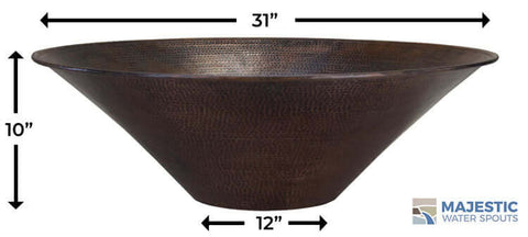 Round Copper Planter Bowl