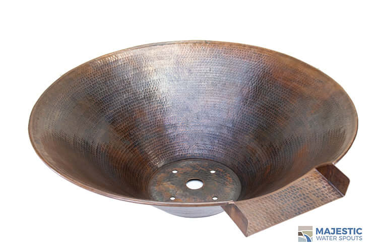 Round Pool Copper Water Bowl Solana