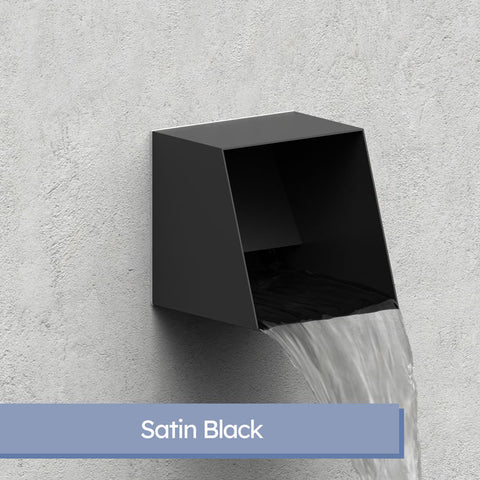 Cecetto <br> 6" Box Water Scupper - Satin Black