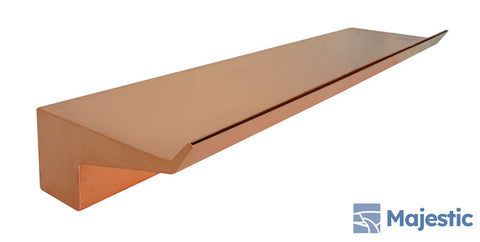 Sheila <br> 36" Underdeck Water Scupper - Copper