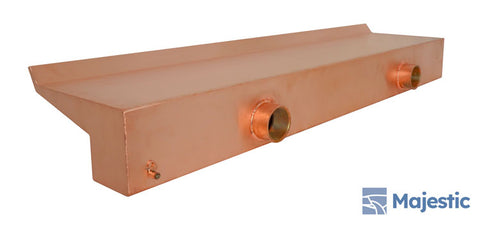 Sheila <br> 36" Underdeck Water Scupper - Copper