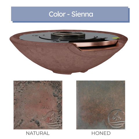 Redondo <br> 33" Hemisphere Water & Fire Bowl - Cast Stone Concrete