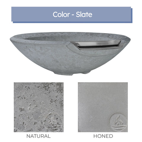 Redondo <br> 33" Hemisphere Water & Planter Bowl - Cast Stone Concrete