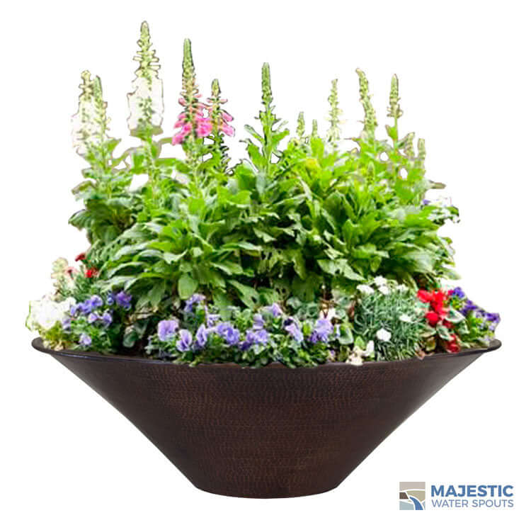 cone shaped plant pots Solana 36" Round Planter Bowl