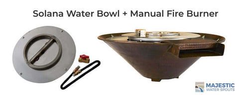 Solana Round Water Bowl with Manual Fire Burner